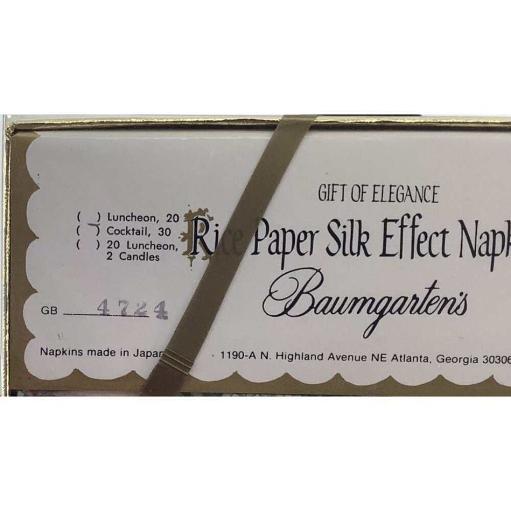 Baumgartens Rice Paper Silk Effect Napkins Set - Picture 4 of 4